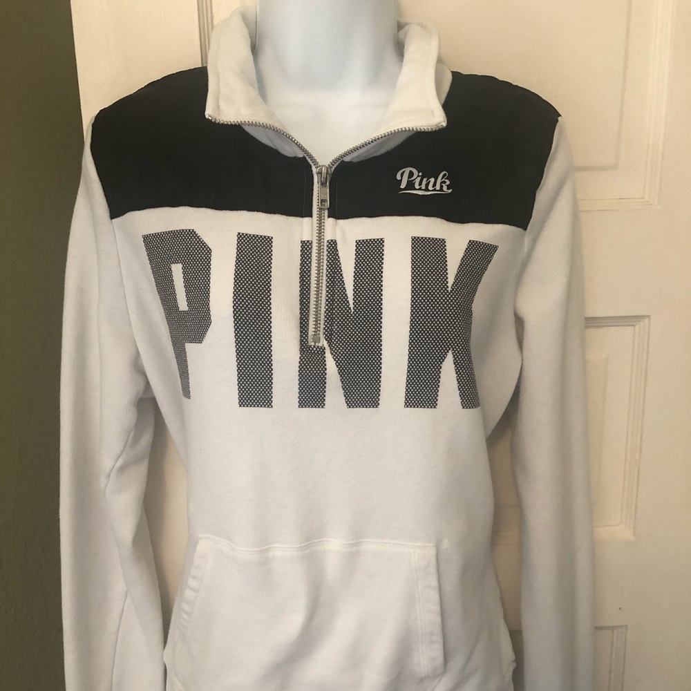 MOVING SALE!Vs Pink half zip top. Size Large